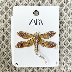 ZARA Jeweled Dragonfly Brooch Accessory